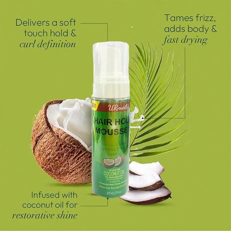 Curly Hair Mousse（207ml) For Wigs Strong Hold Olive Oil Hair Styling Mousse