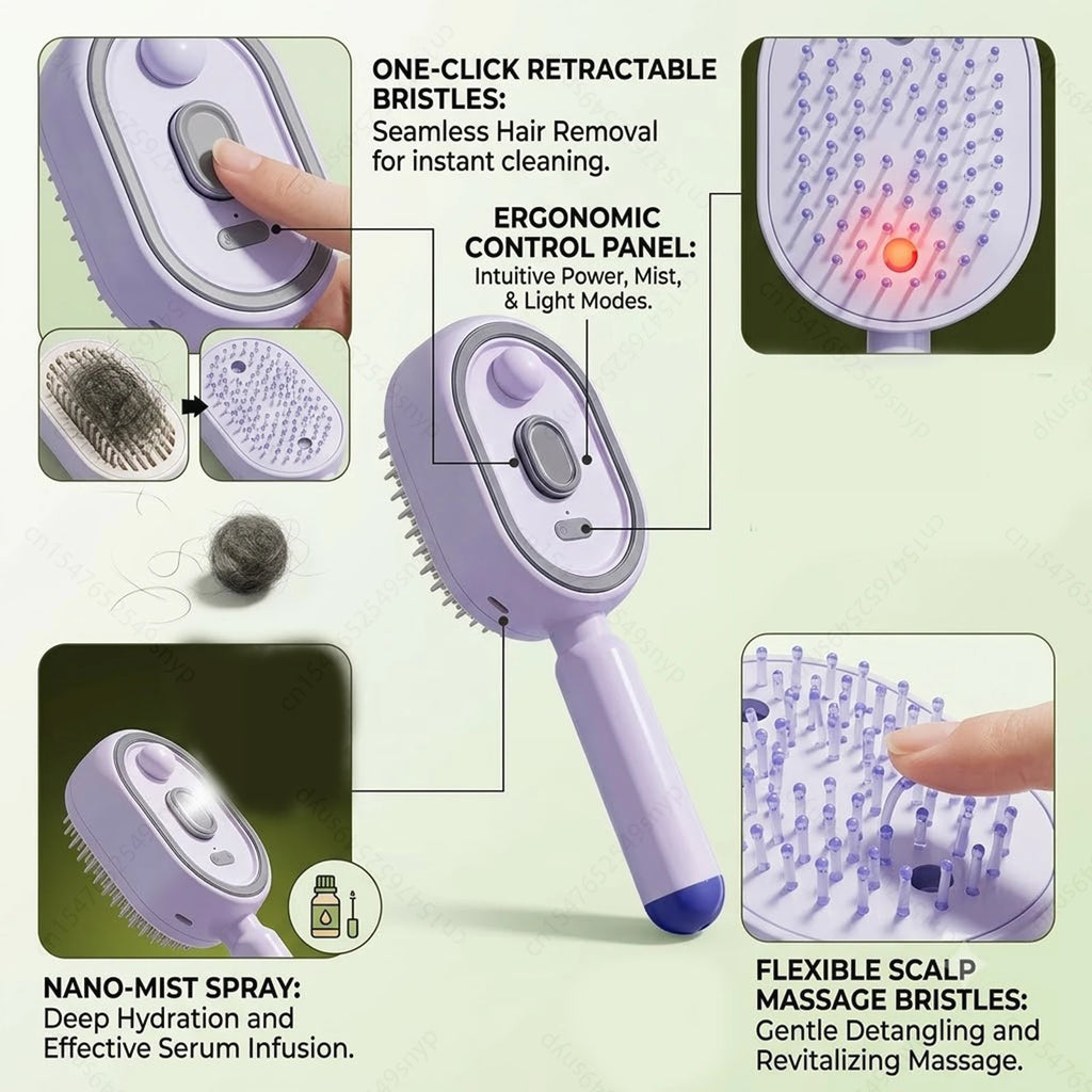 Electric Spray Hair Brush
