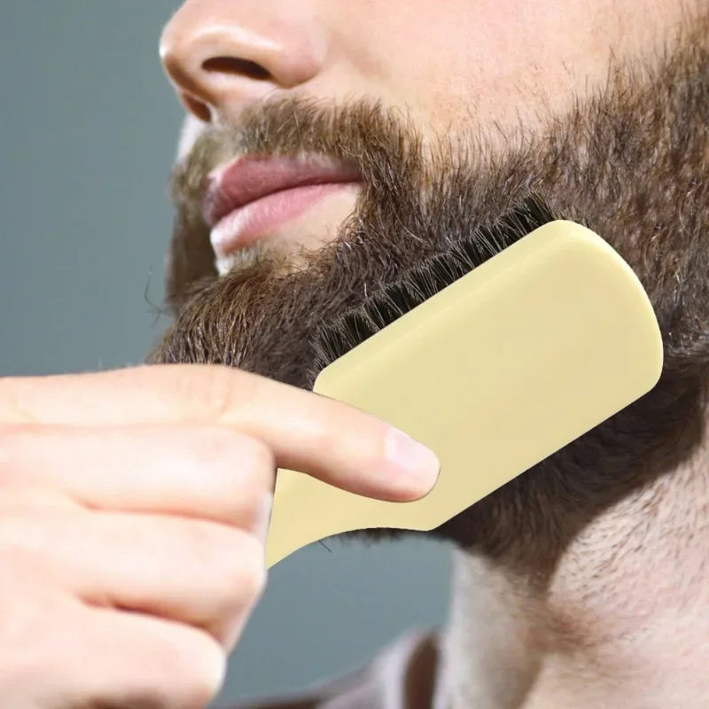 Barber Men Boar Bristles Beard Brush Salon Hair Brush