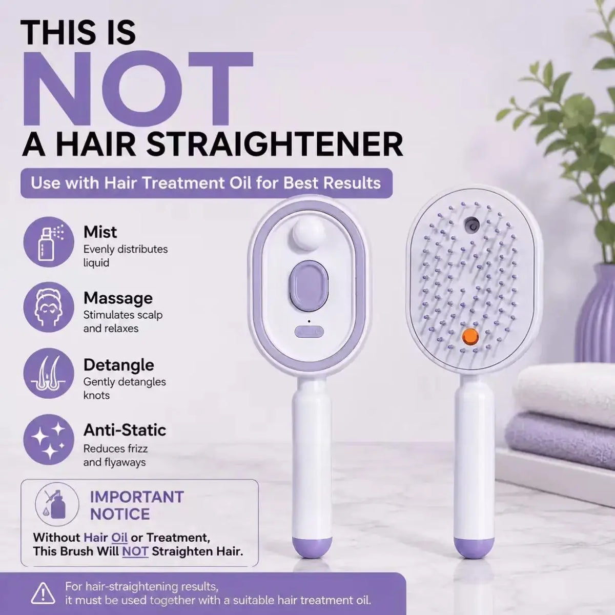 Electric Spray Hair Brush