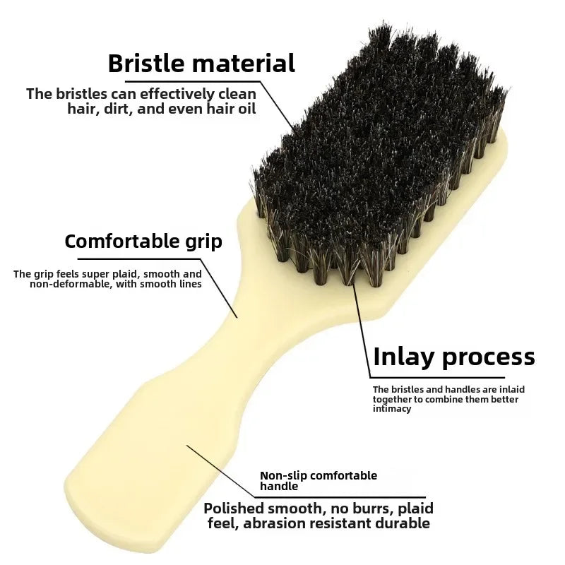 Barber Men Boar Bristles Beard Brush Salon Hair Brush