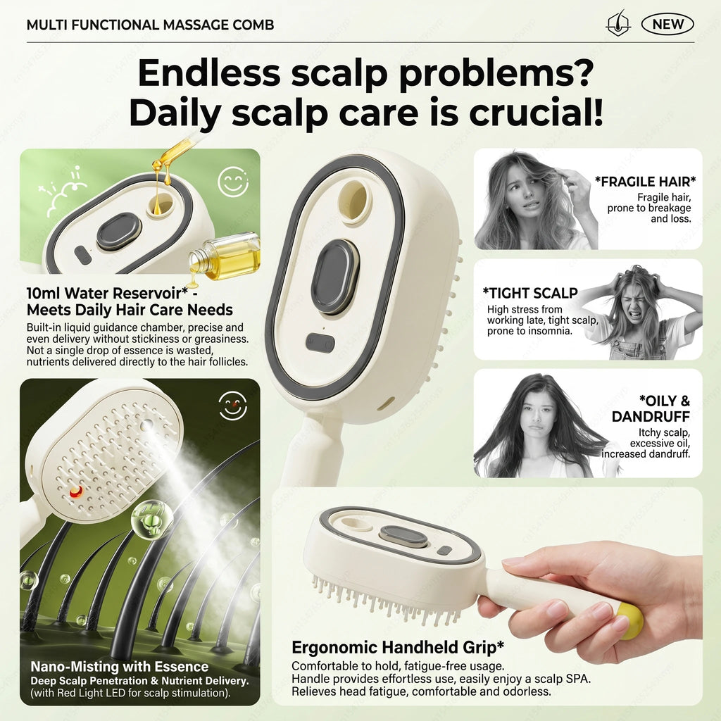 Electric Spray Hair Brush