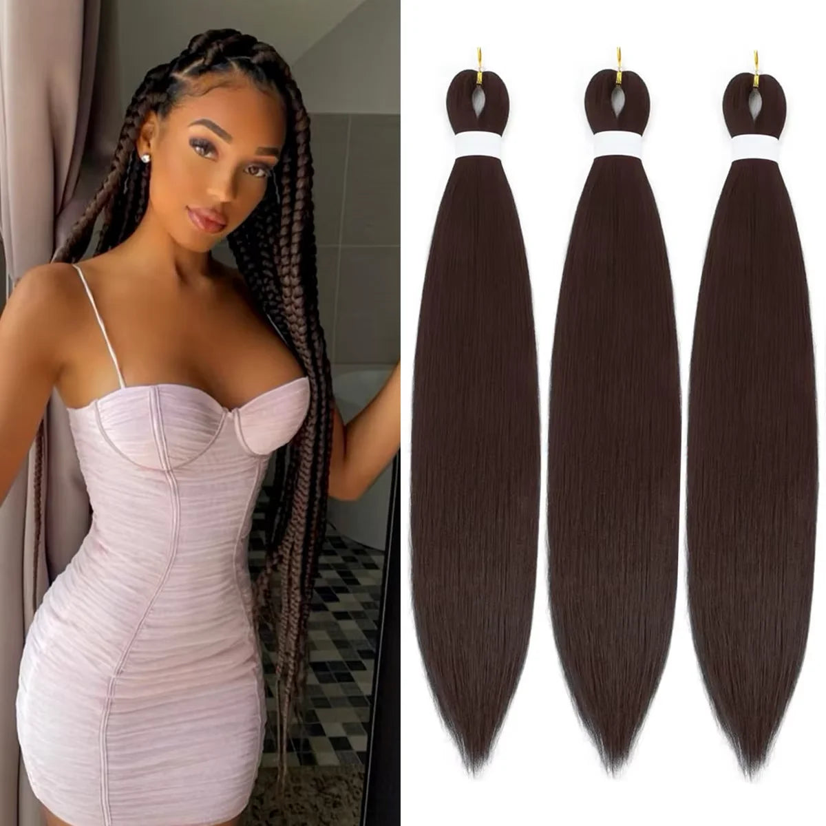 Pre Stretched Braiding hair  Bundle