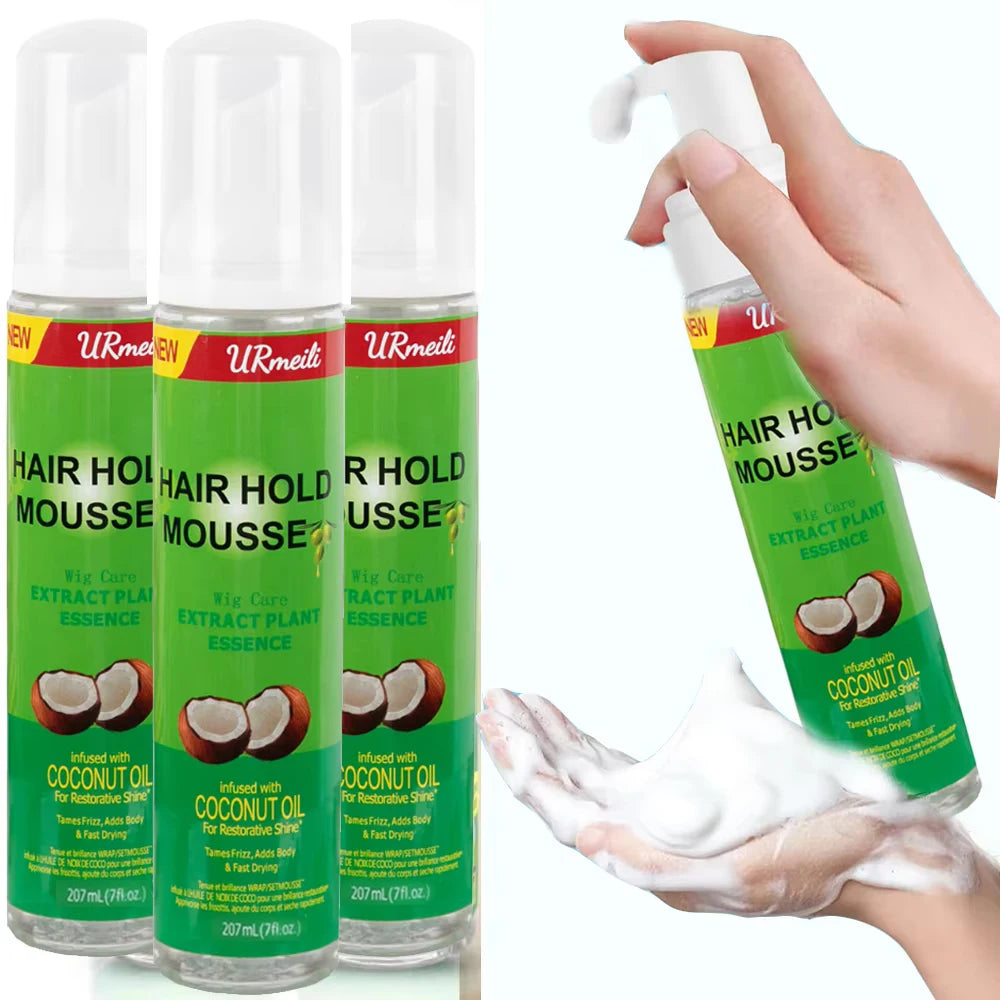 Curly Hair Mousse（207ml) For Wigs Strong Hold Olive Oil Hair Styling Mousse