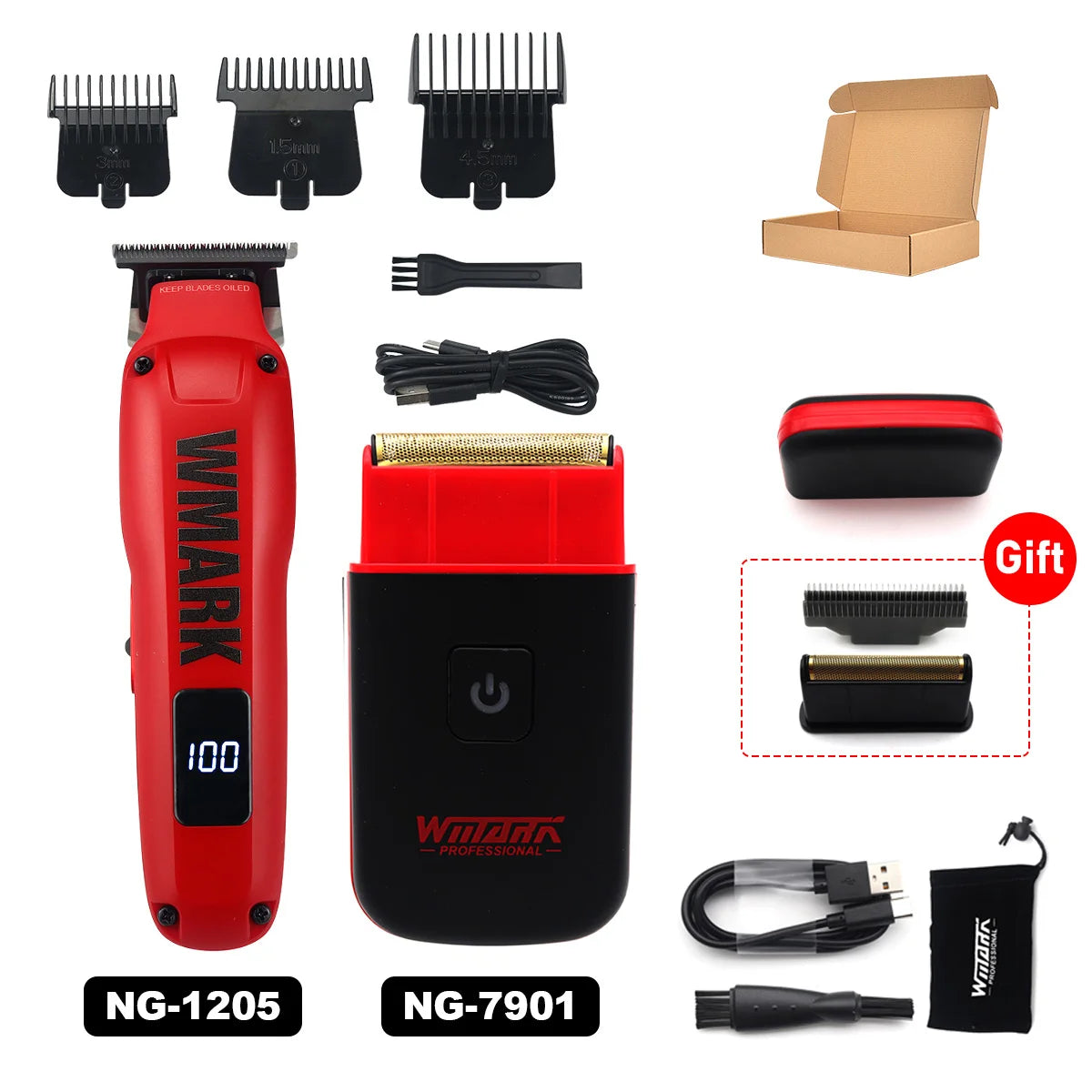 WMARK NG-1205 Hair Trimmer   Professional Barber