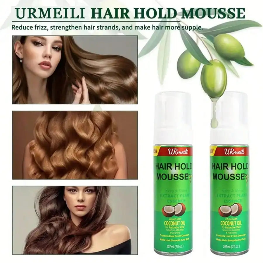 Curly Hair Mousse（207ml) For Wigs Strong Hold Olive Oil Hair Styling Mousse