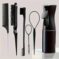 6pcs/Set Hair Brush Set Hairdressing Spray Bottle Hair