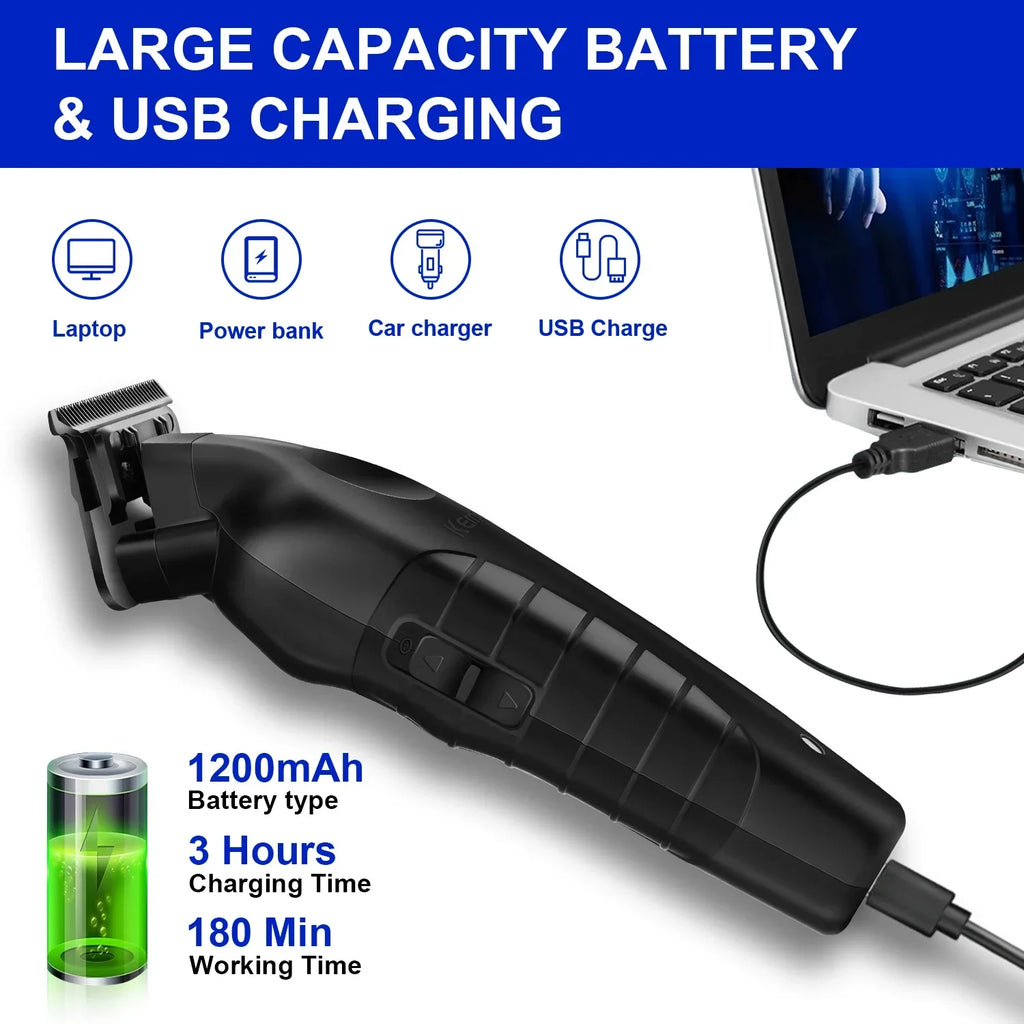 Kemei Hair Clipper Km-809A Electric Hair Trimmer Machine Professional Hair Cutting Machine Clipper for Men