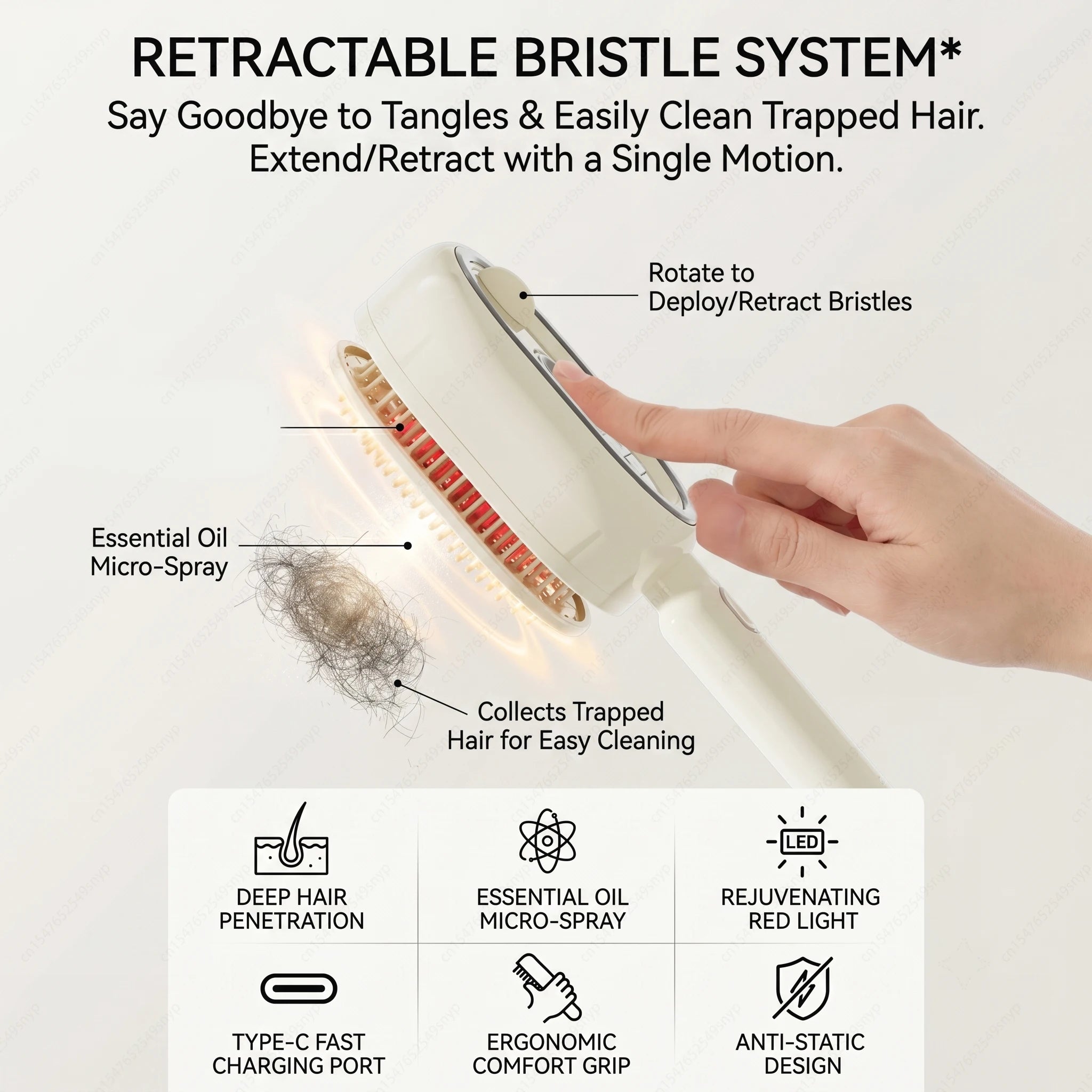 Electric Spray Hair Brush