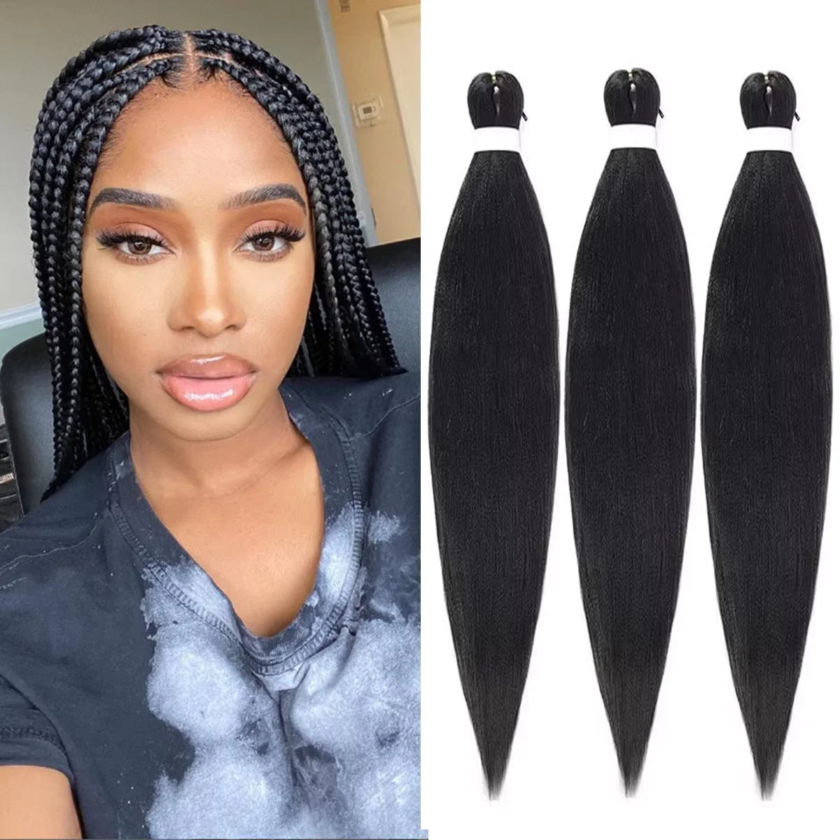 Pre Stretched Braiding hair  Bundle