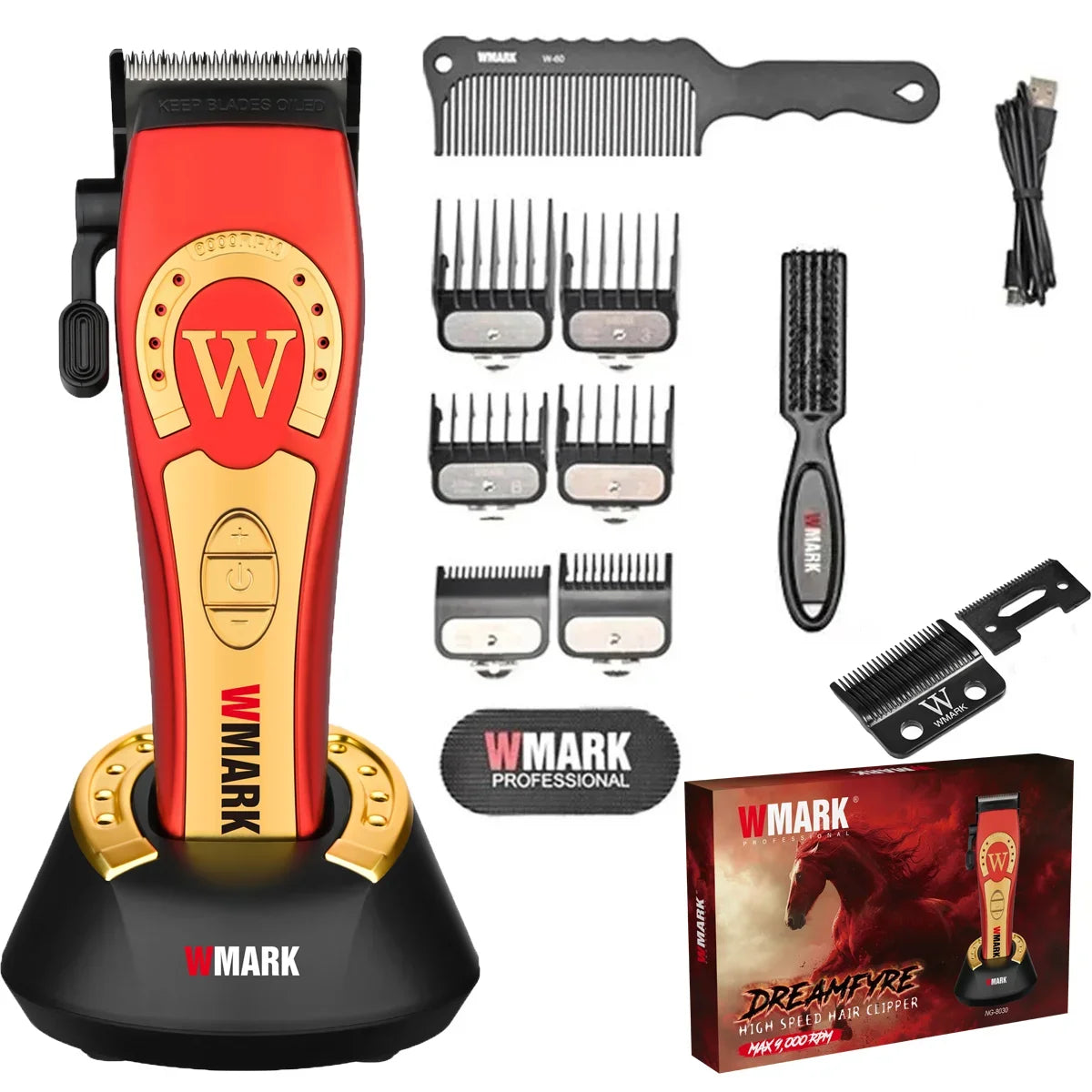 WMARK NG-8030/8230 Men's Professional Hair Clipper 9000